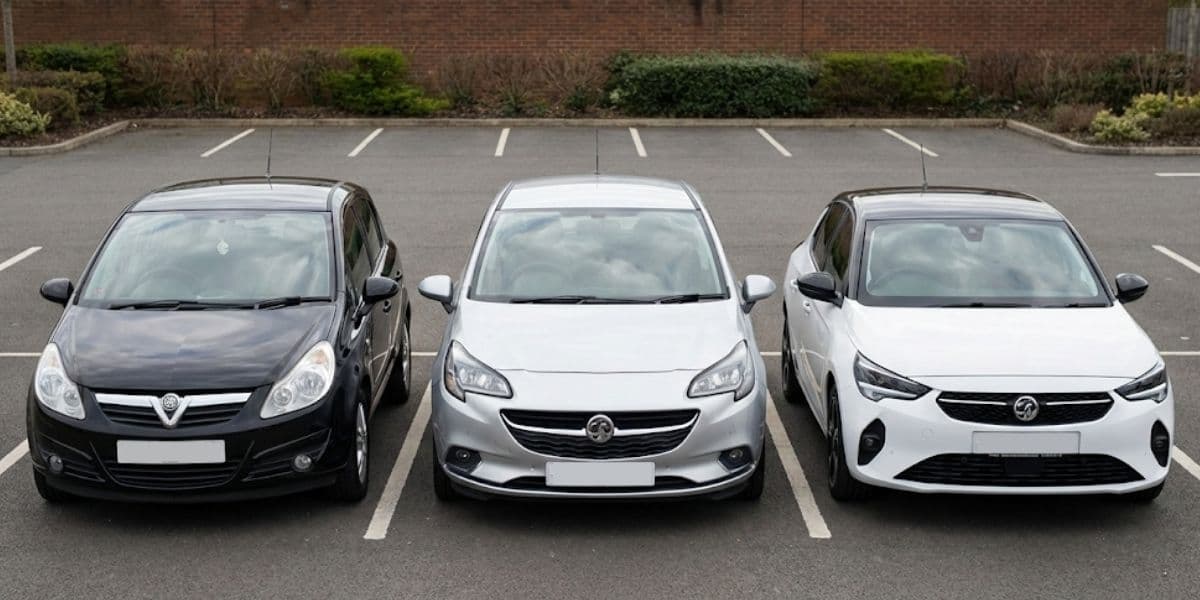 Vauxhall Corsa generations D, E, and F